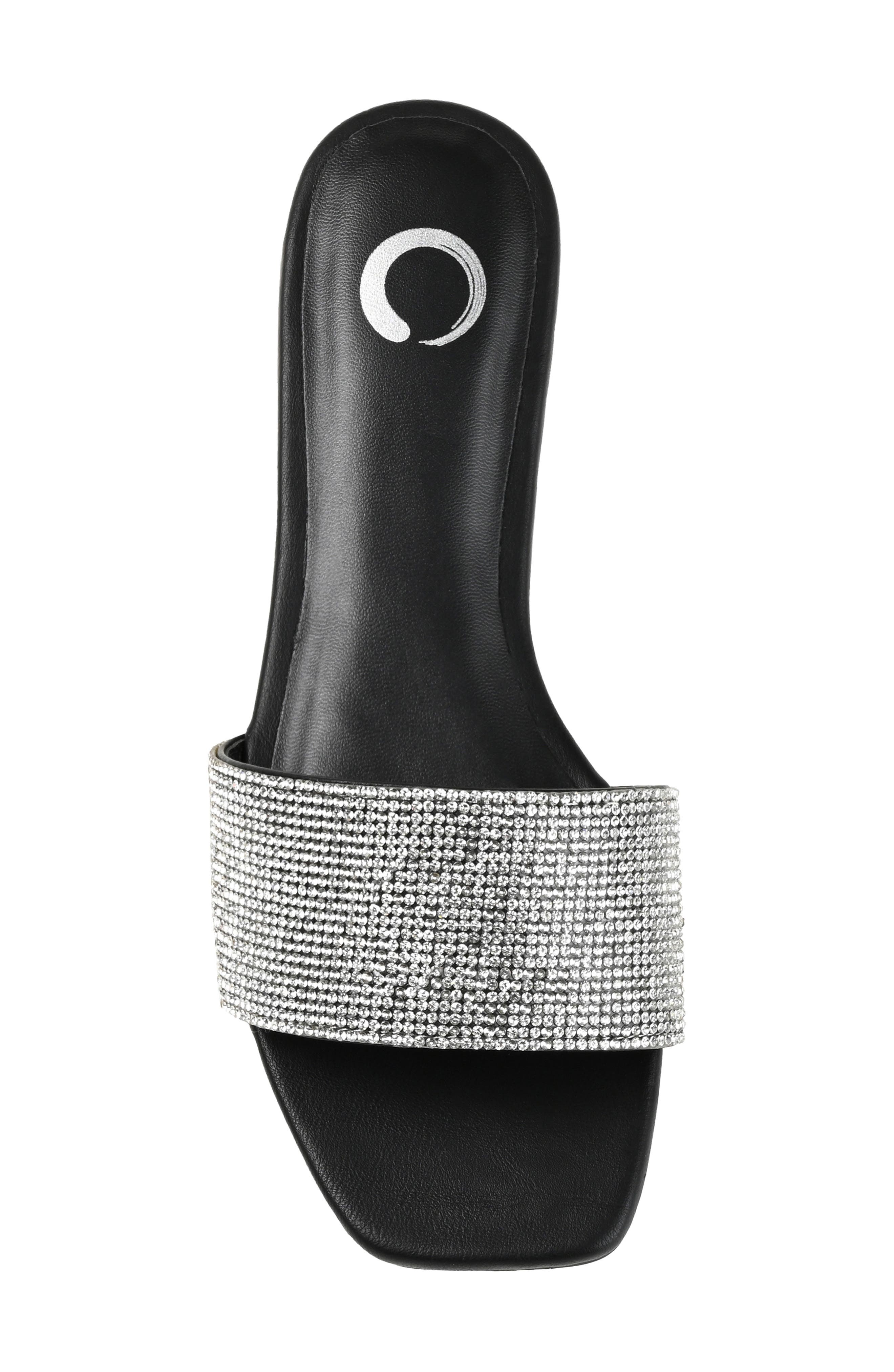 Journee Collection Grayce Square-Toe Slide, Alternate, color, Black