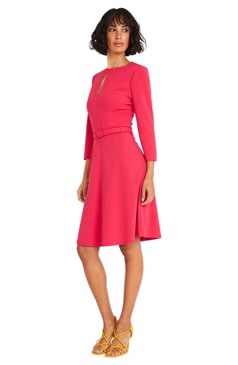 Maggy London Belted Cutout Neck Dress, Alternate, color,