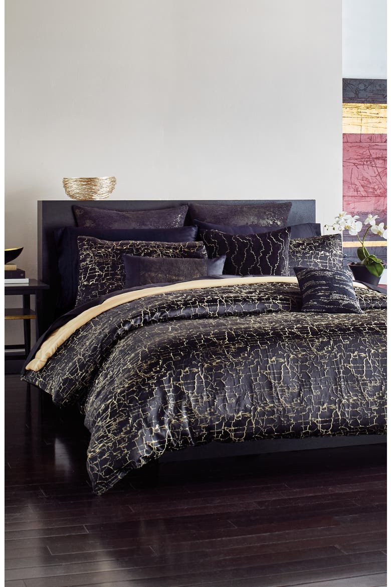 Onyx Duvet Cover, Alternate, color, ONYX