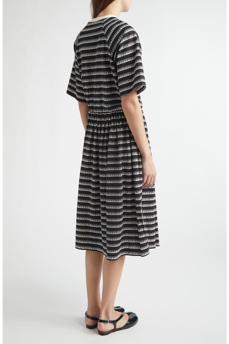 Print Mock Two-Piece Dress, Alternate, color, BLACK BORDER