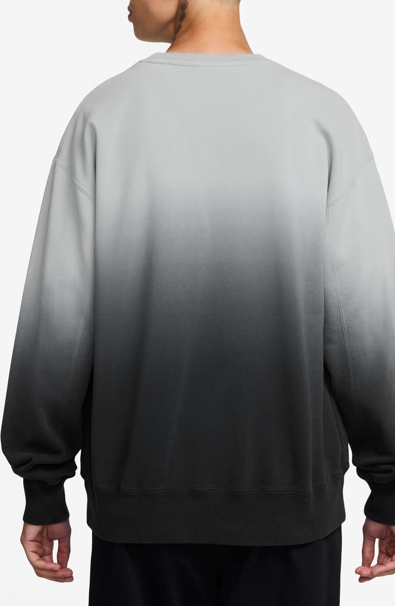 Jordan Flight Fleece Dip Dye Crewneck Sweatshirt, Alternate, color, Light Smoke Grey