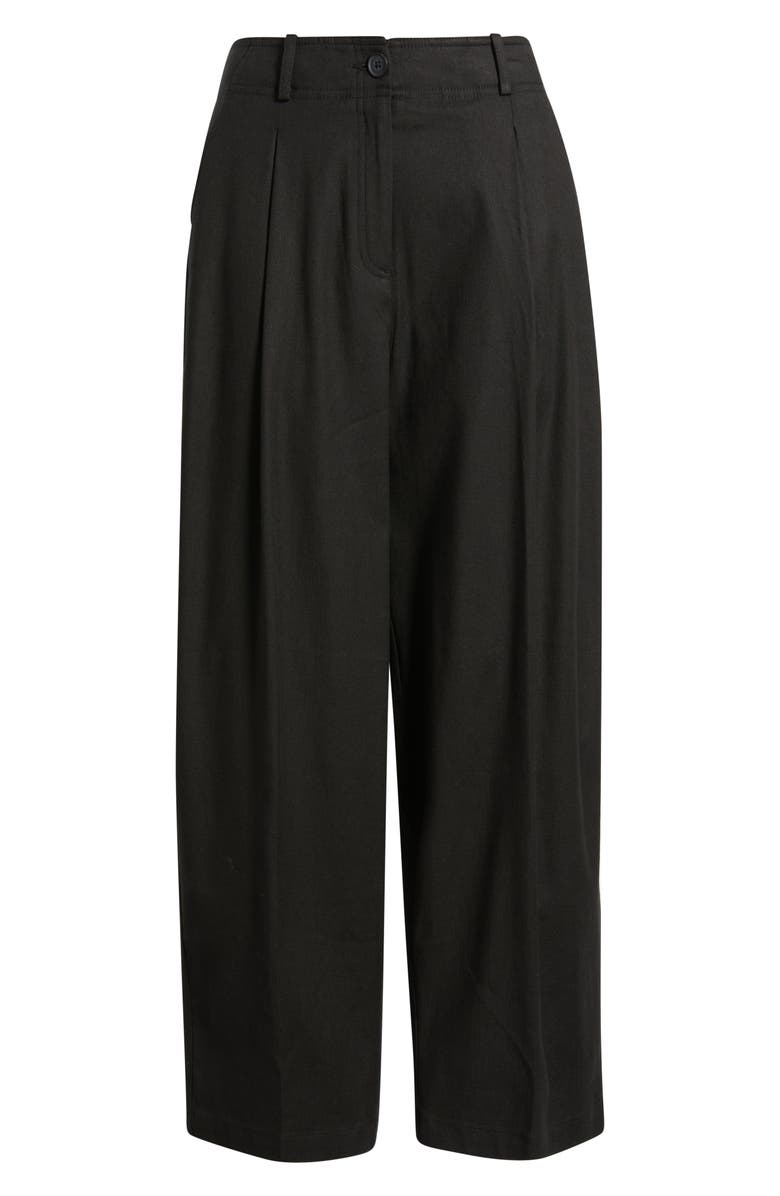 Nordstrom Crop Wide Leg Pants, Alternate, color, Black