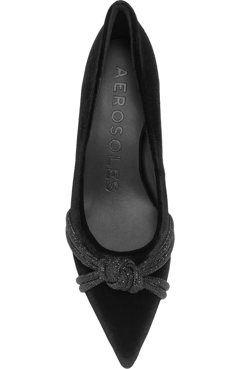 Aerosoles Jacey Crystal Embellished Satin Pump, Alternate, color, Black Velvet