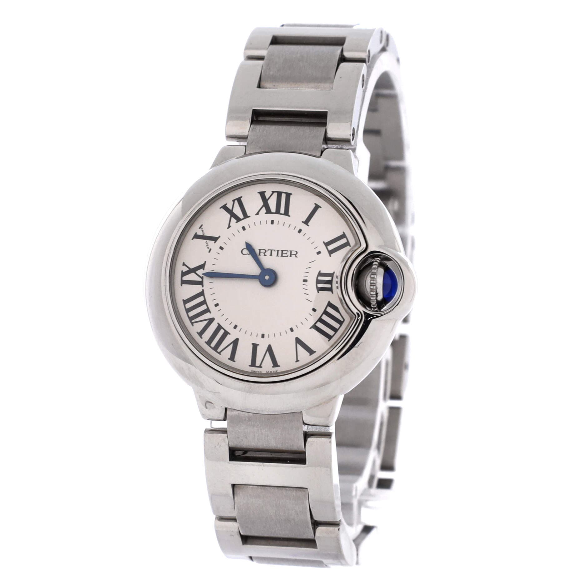 Ballon Bleu de Cartier Quartz Watch Stainless Steel 28, Alternate, color, Metallic Silver