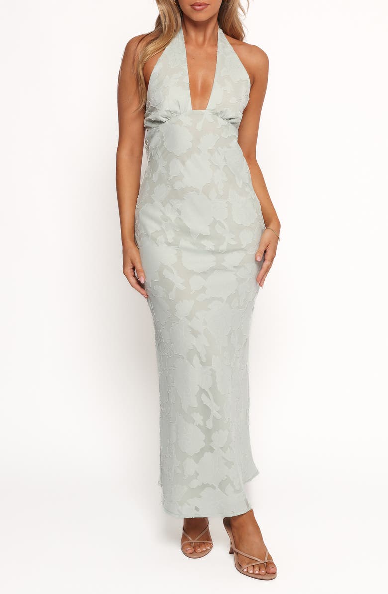 Petal & Pup Edwards Halter Dress, Main, color, Sage