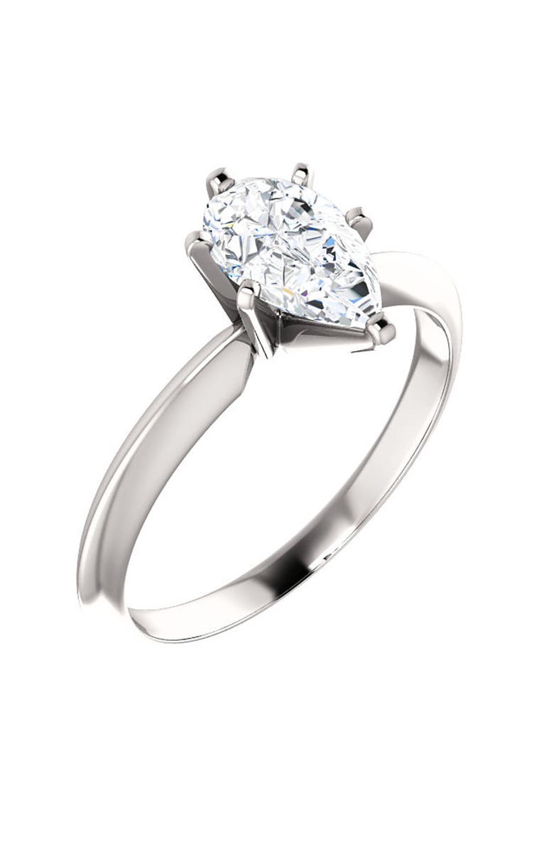 Bliss Diamond 1 Ct Pear Shape Diamond Engagement Ring Lab Grown 14k Gold, Alternate, color, 14K White Gold