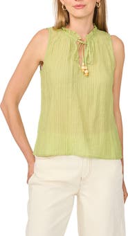 Vince Camuto Front Slit Flowy Shell