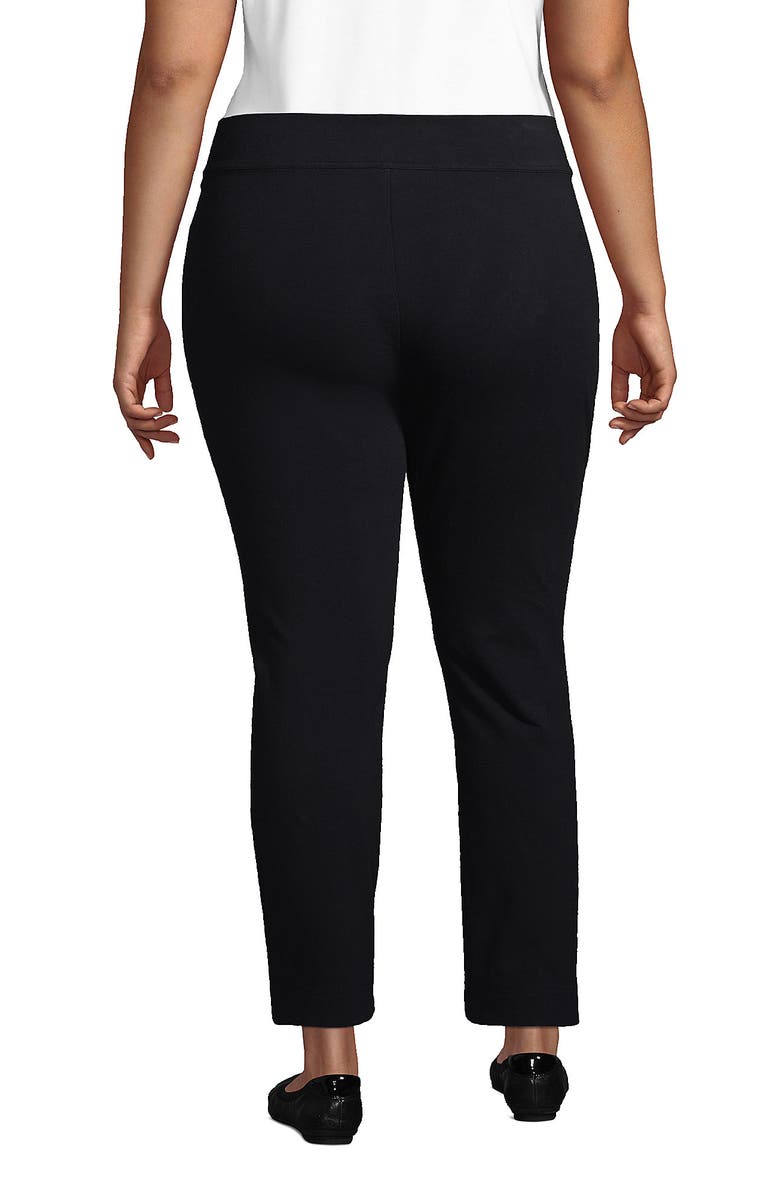 Lands' End Starfish Mid Rise Slim Leg Pants, Alternate, color, Black