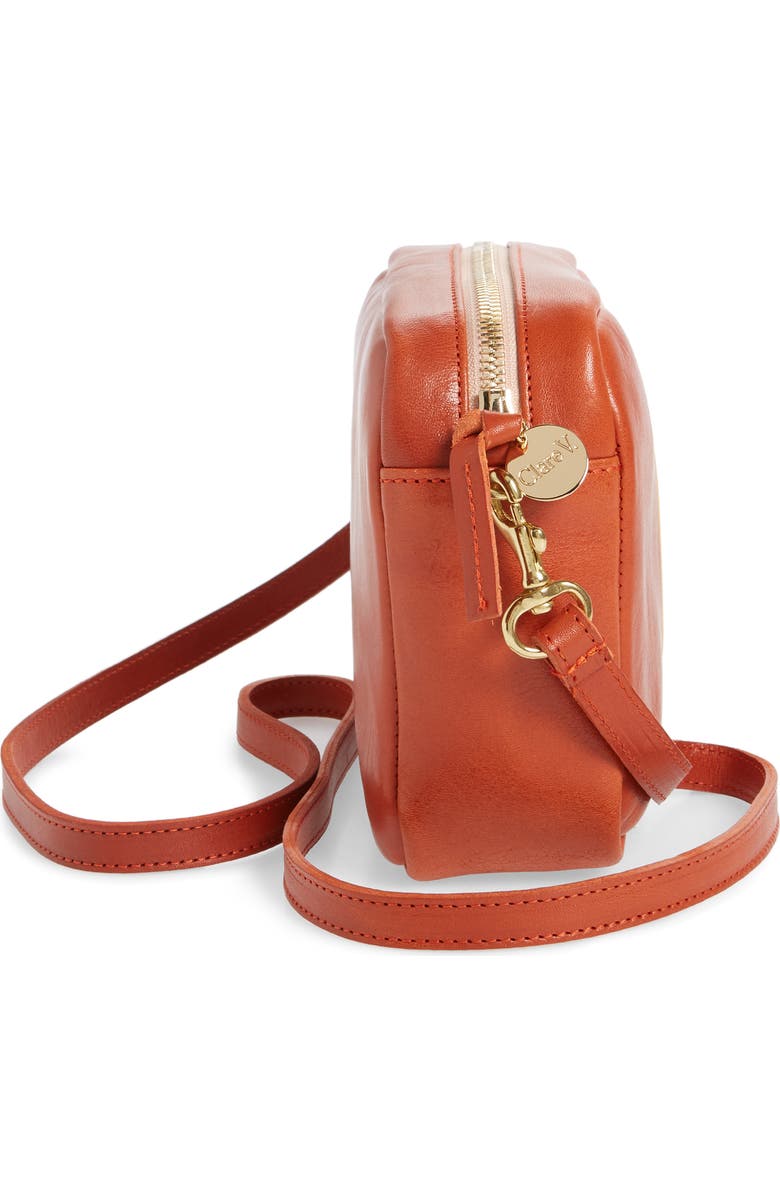 Clare V. Midi Leather Crossbody Bag, Alternate, color,