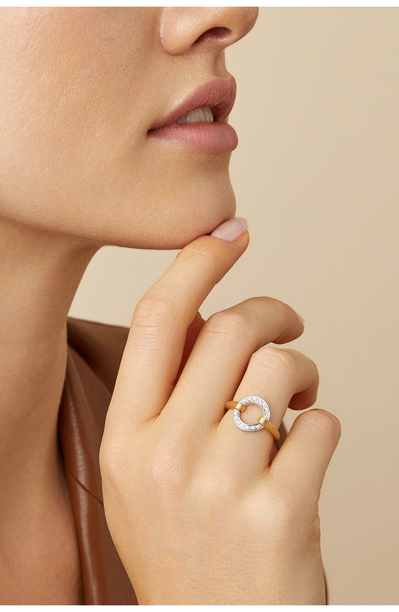 Marco Bicego Jaipur Open Circle Pavé Diamond Ring, Alternate, color, 