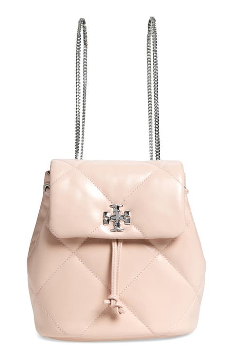 Small Kira Diamond Quilted Leather Backpack