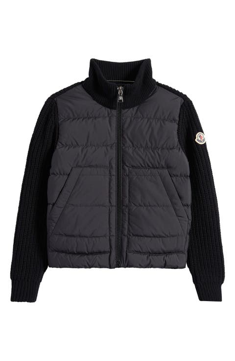 Kids' Wool Knit & Quilted Down Cardigan (Little Kid & Big Kid)