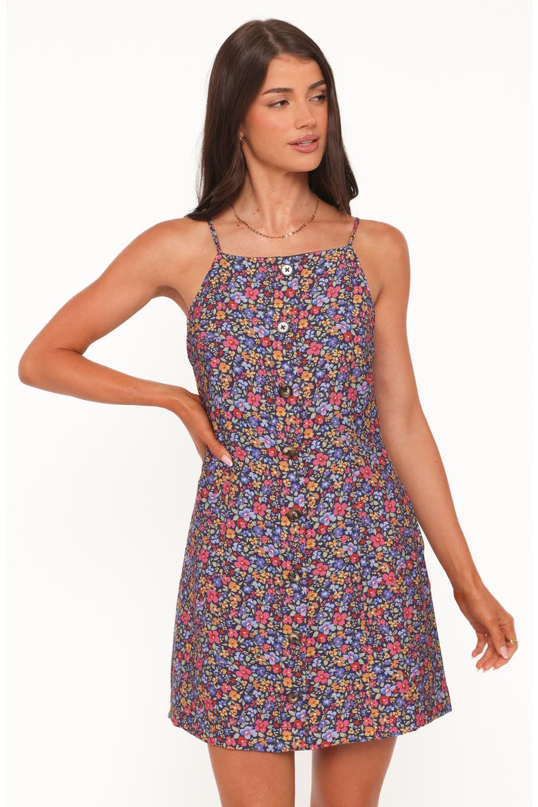 Lindsay Minidress, Alternate, color, BLUE DENIM DITSY