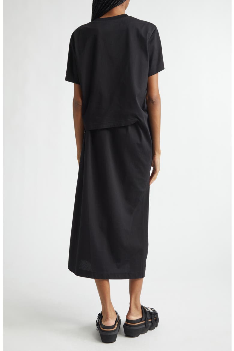 Cotton Jersey Dress, Alternate, color, BLACK