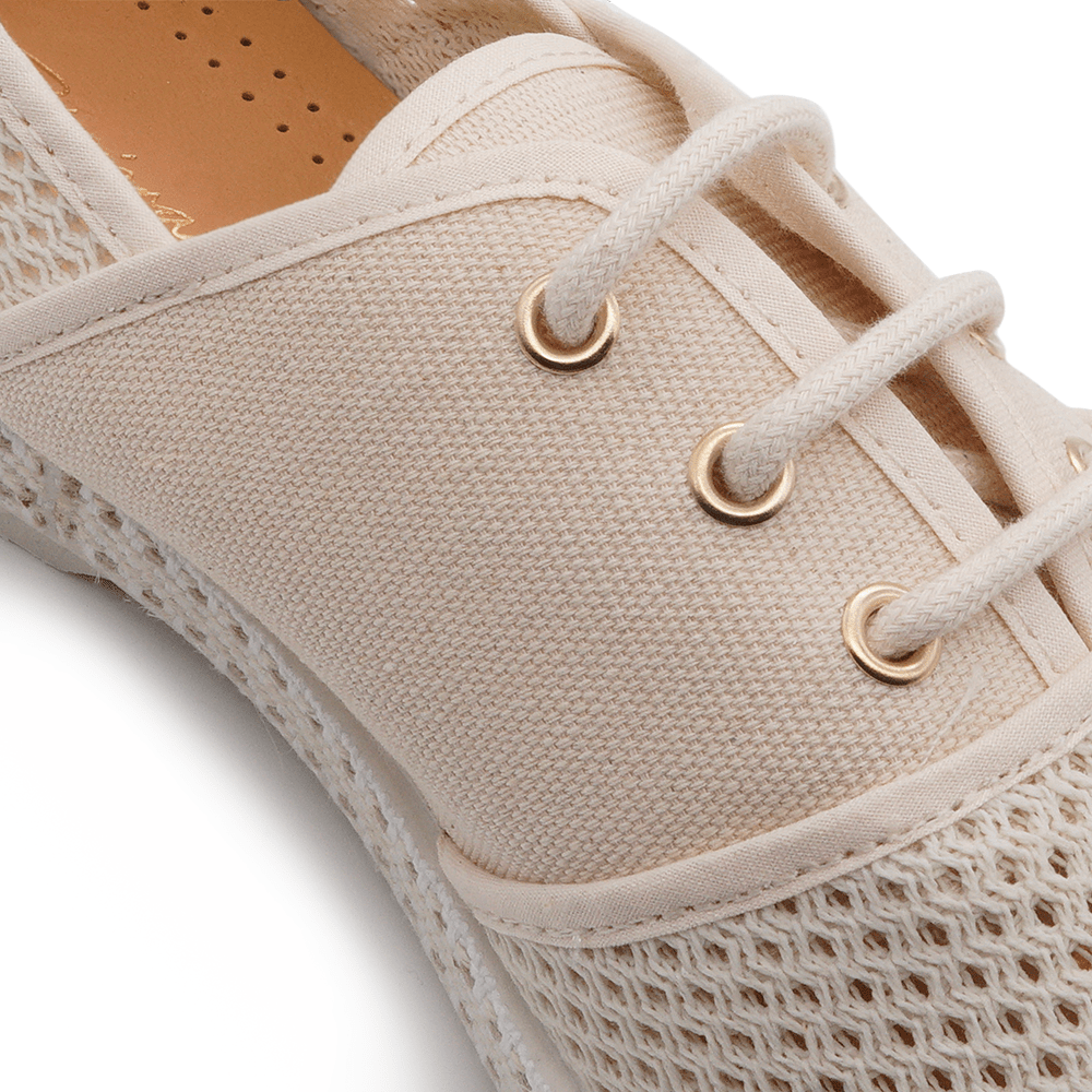 Classic Mesh Slip-On Loafer with Laces, Alternate, color, Cream