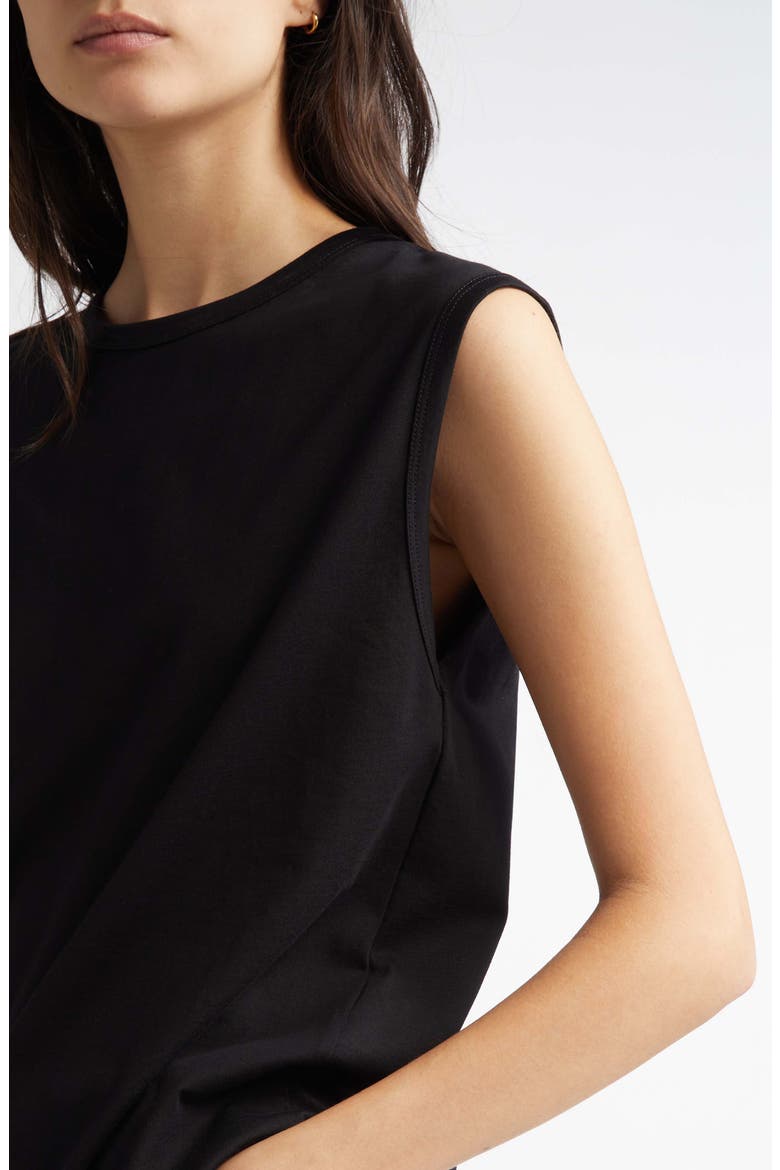 Brani Sleeveless Cotton T-Shirt, Alternate, color, BLACK