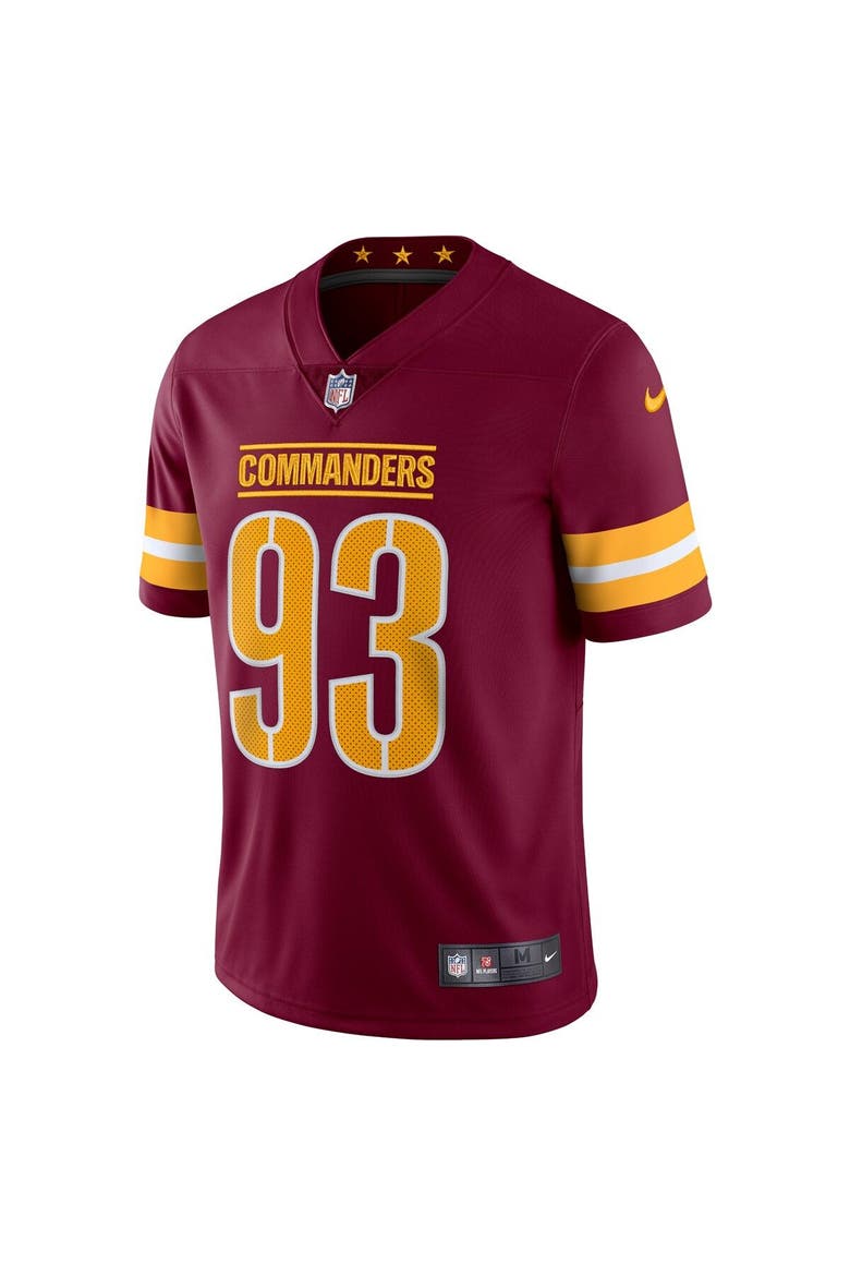 Men's Nike Jonathan Allen Burgundy Washington Commanders Vapor Limited Jersey, Alternate, color, Burgundy