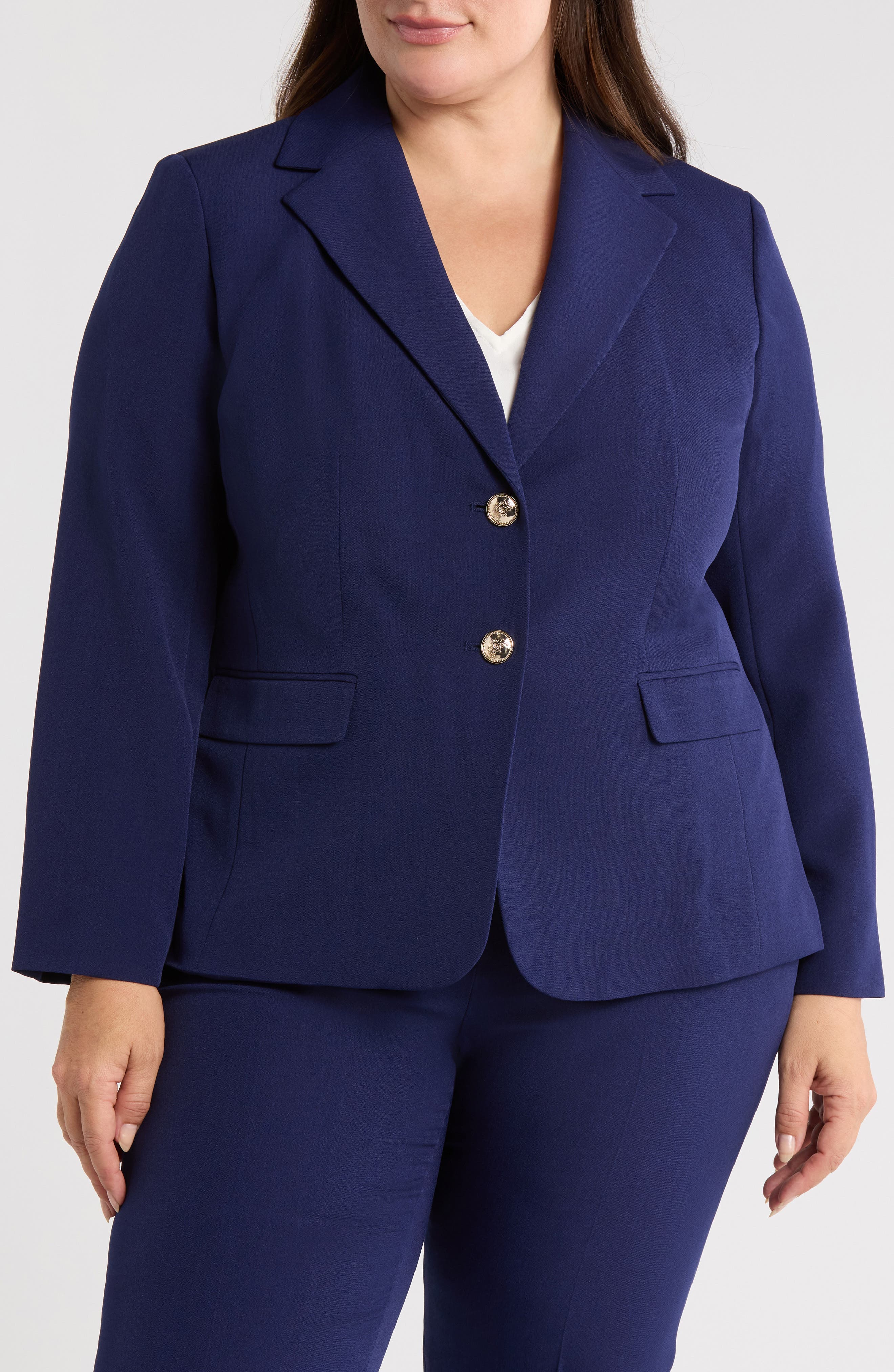 Stretch Crepe Two-Button Blazer - image 4