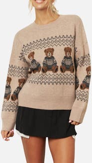 Blu Pepper Teddy Bear Crewneck Sweater