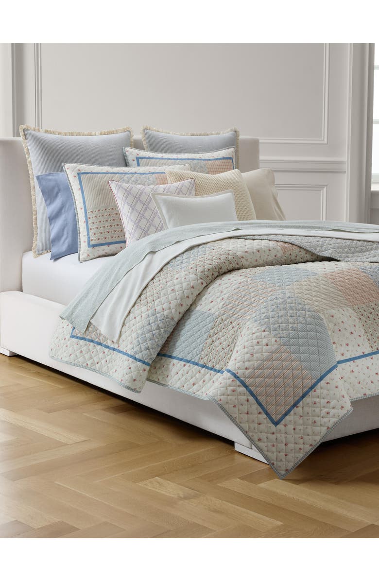 Lauren Ralph Lauren Marissa Patchwork & Floral Reversible Cotton Quilt, Alternate, color, True Cream Multi