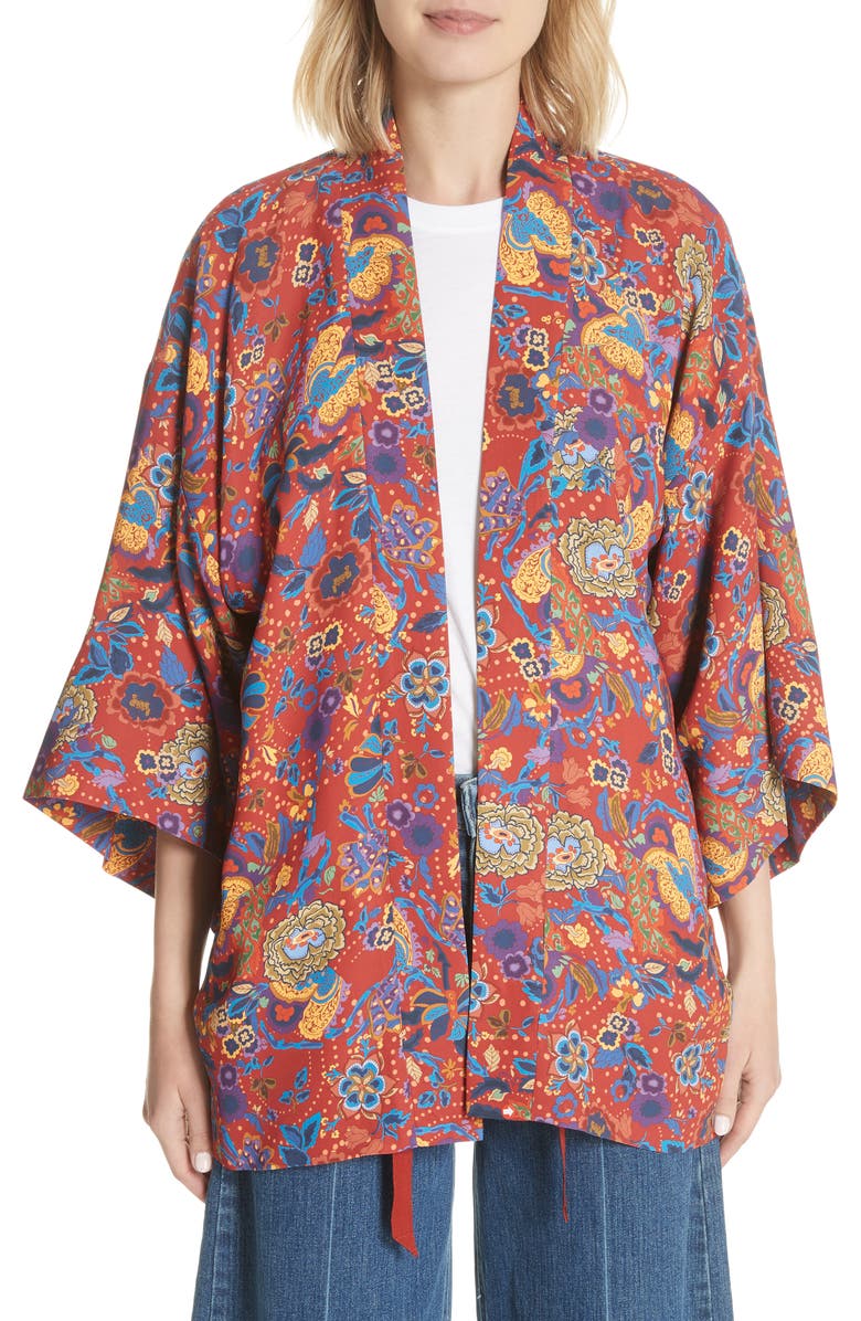 Elizabeth and James Drew Crop Sleeve Kimono, Main, color,