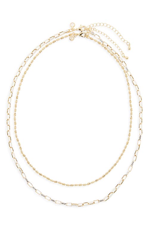 Chelsea28 Set Of Two Demi Fine Chain Necklaces In Gold