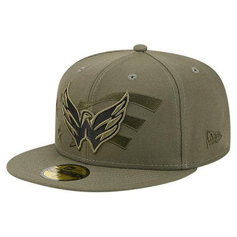 Men
s New Era  Olive Washington Capitals Military Appreciation Flag 59FIFTY Fitted Hat