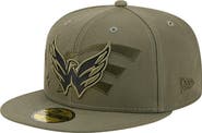 New Era Men's New Era  Olive Washington Capitals Military Appreciation Flag 59FIFTY Fitted Hat