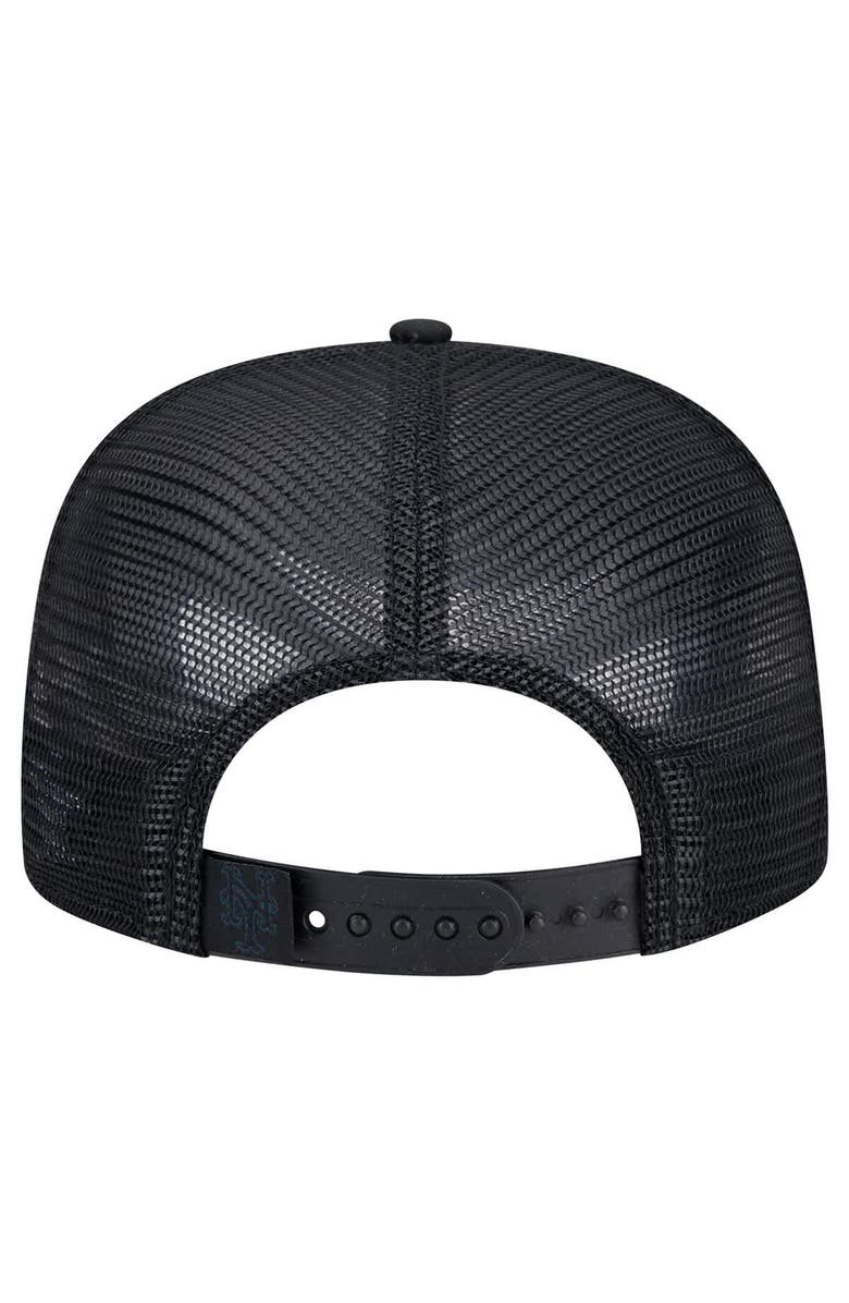 New Era Men's New Era Black New York Mets Score Check 9FIFTY A-Frame Trucker Snapback Hat, Alternate, color, 
