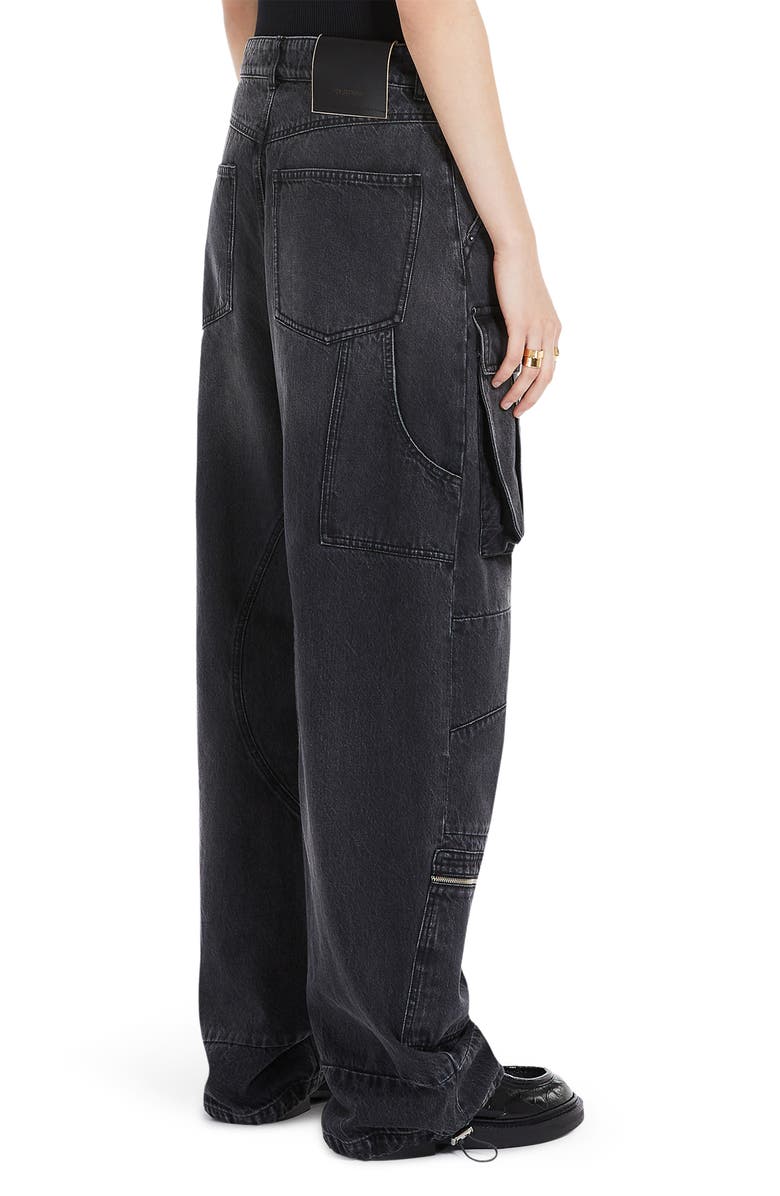 SPORTMAX Oversize Cotton Nonstretch Cargo Jeans, Alternate, color,