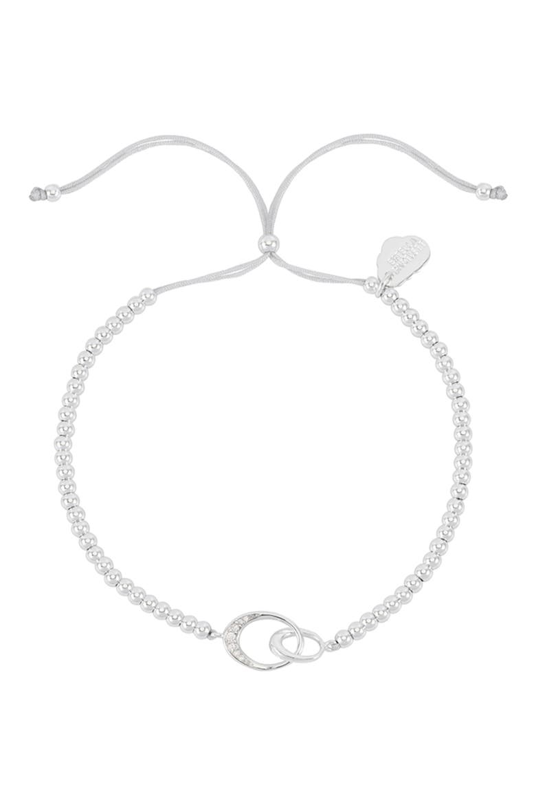 Louise Interlinked Cubic Zirconia Bracelet, Main, color, SILVER PLATED