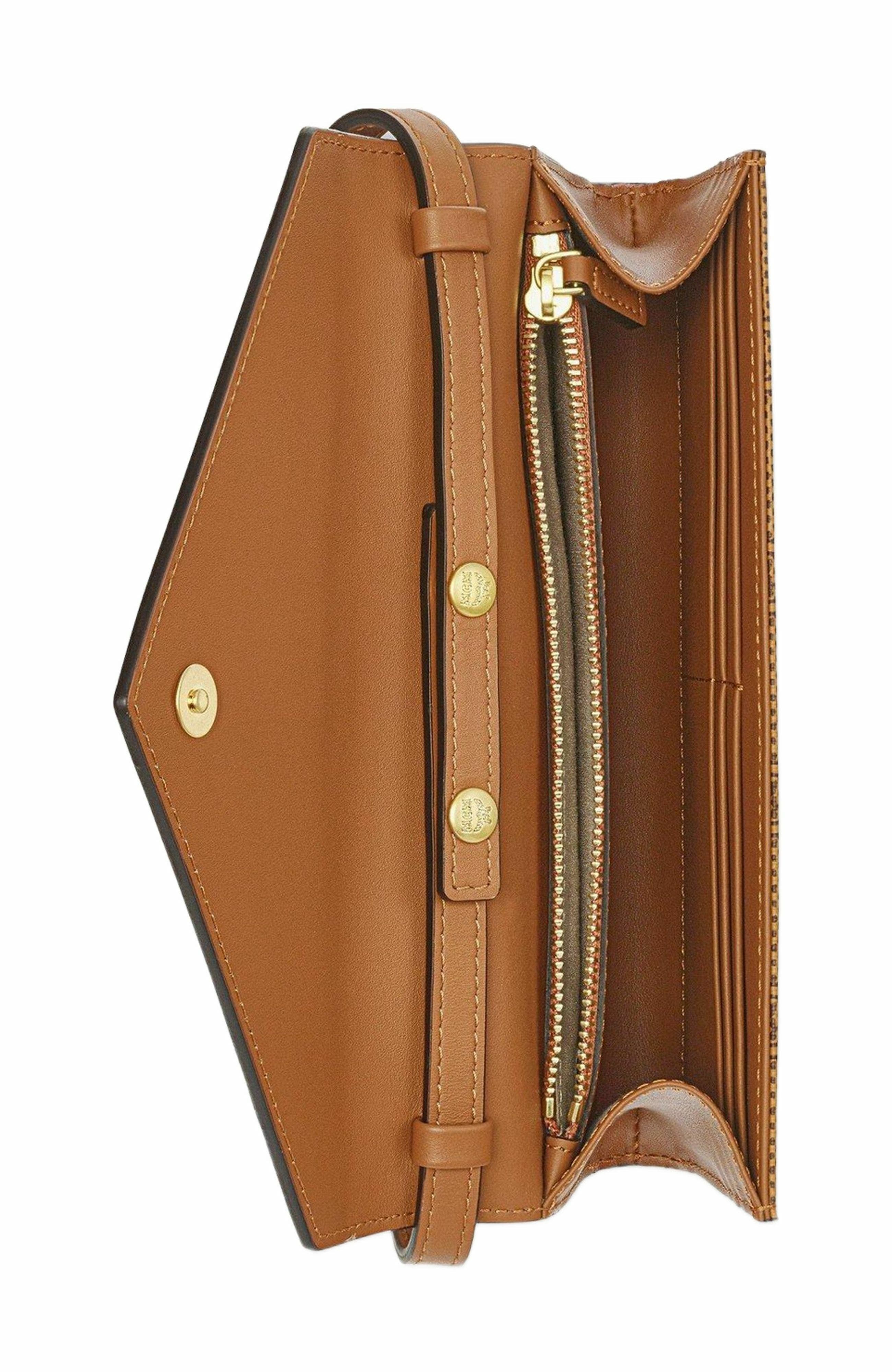 MCM Himmel Crossbody Wallet in Lauretos, Alternate, color, 
