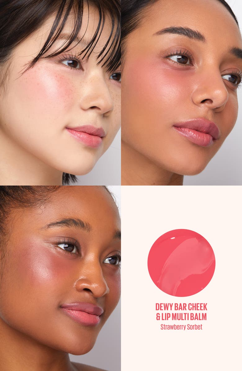 Kaja Dewy Bar Blush & Lip Balm, Alternate, color, Strawberry Sorbet