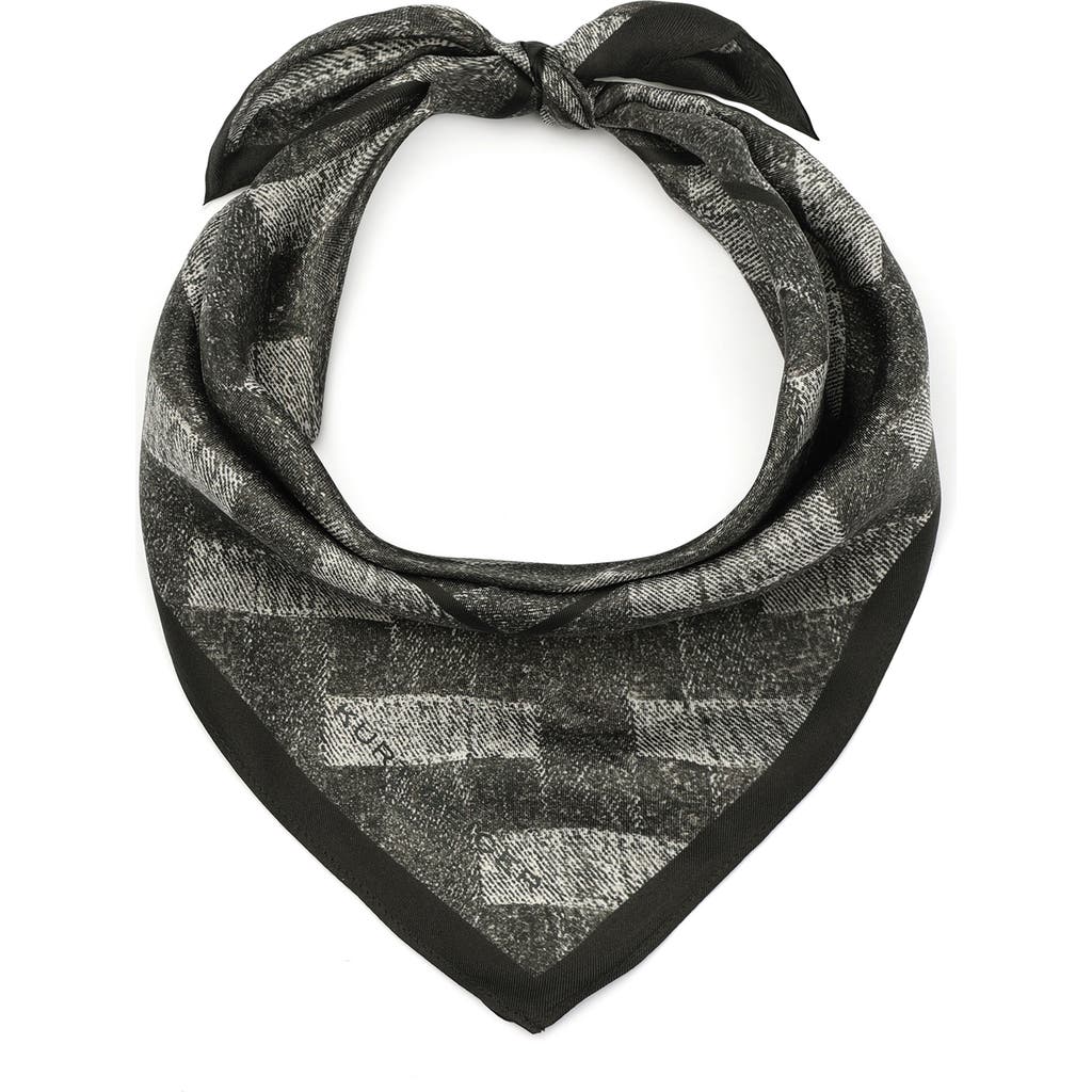 Shop Kurt Geiger London Denim Print Silk Bandana