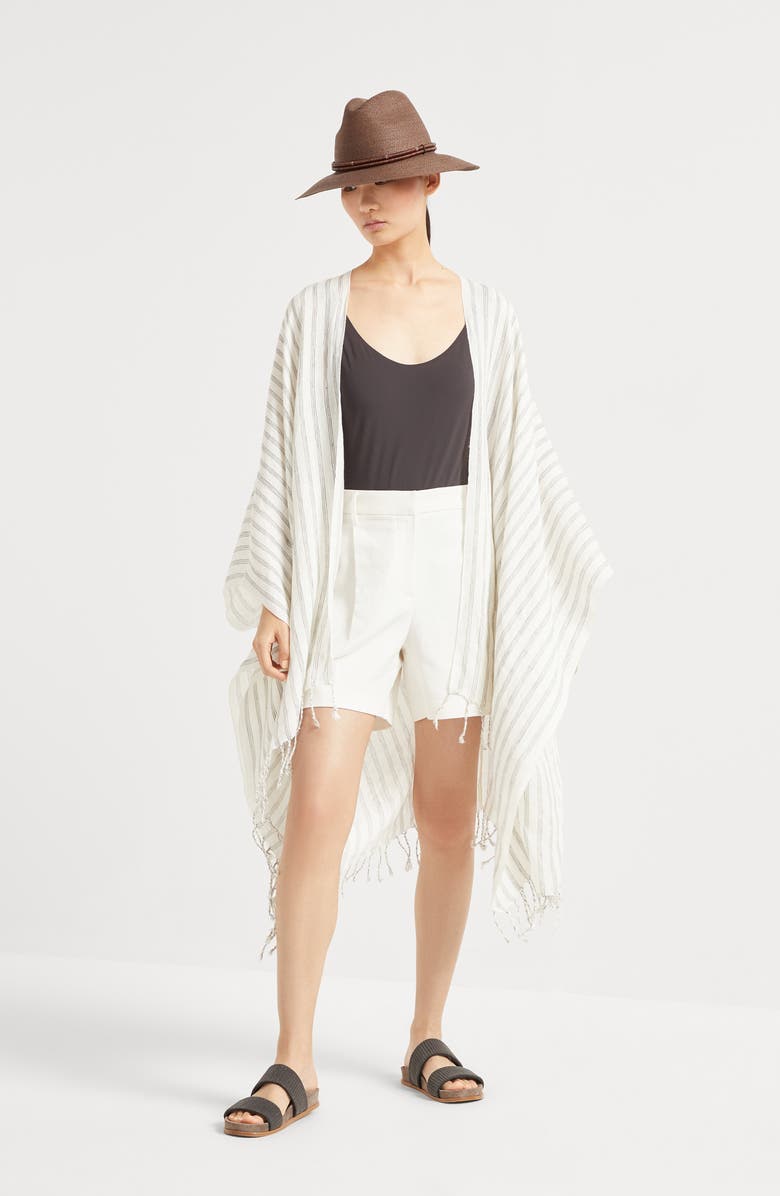 Brunello Cucinelli Poncho with fringe, Alternate, color, 