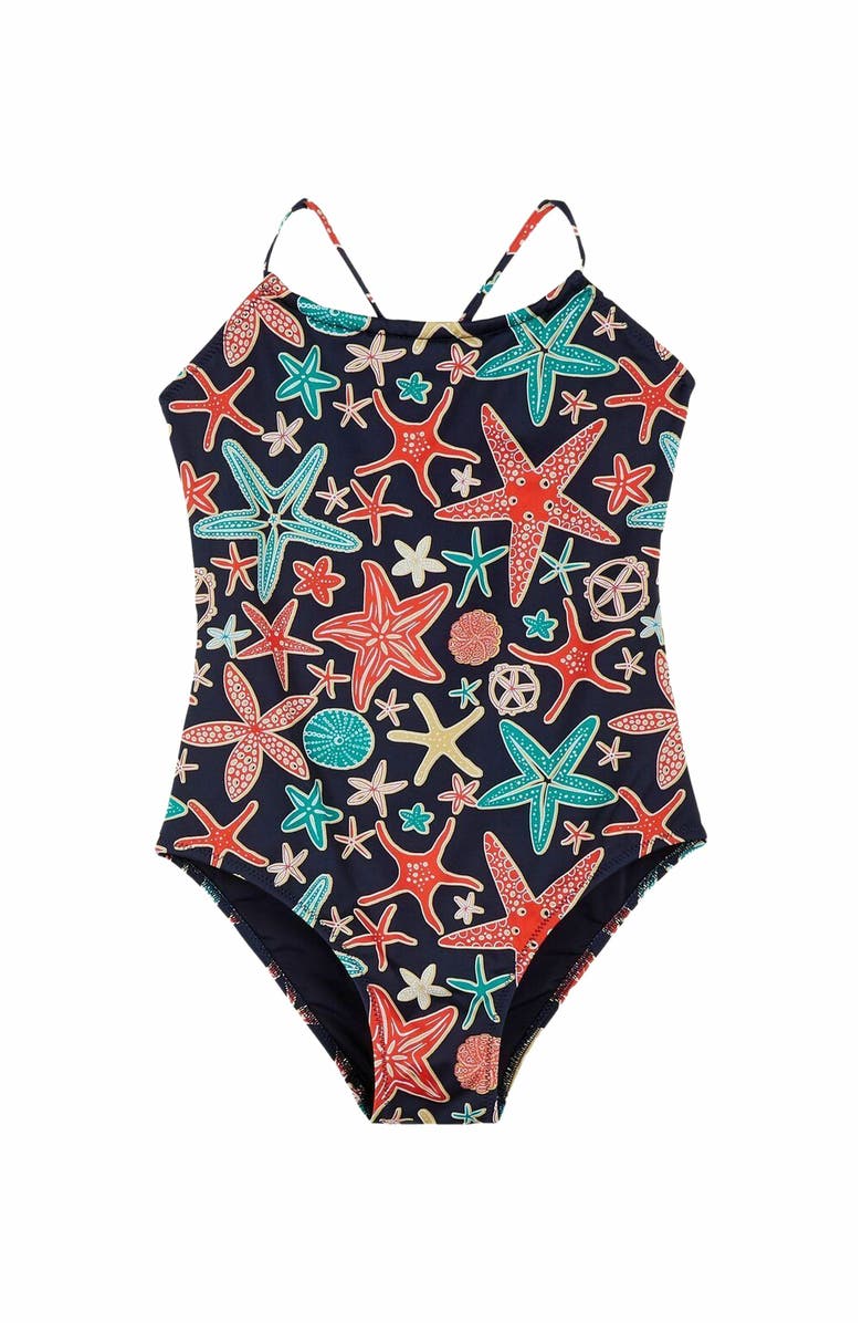 Vilebrequin Kids' Holistarfish One-Piece Swimsuit, Main, color, 