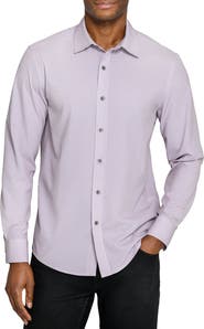W.R.K Circle Geo Performance Long Sleeve Button Up Shirt