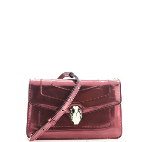 Serpenti Forever Shoulder Bag Metallic Leather Small