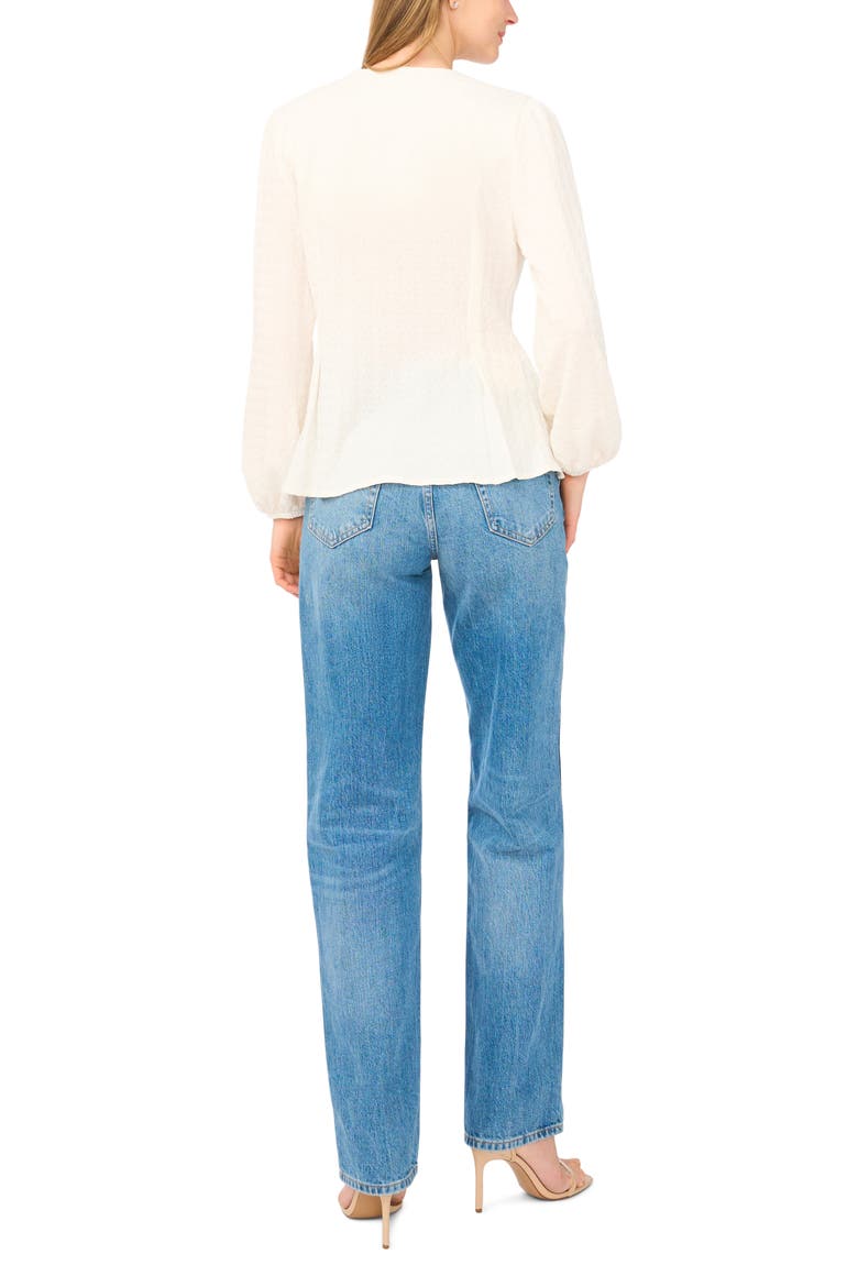 Textured Long Sleeve Top, Alternate, color, NEW IVORY
