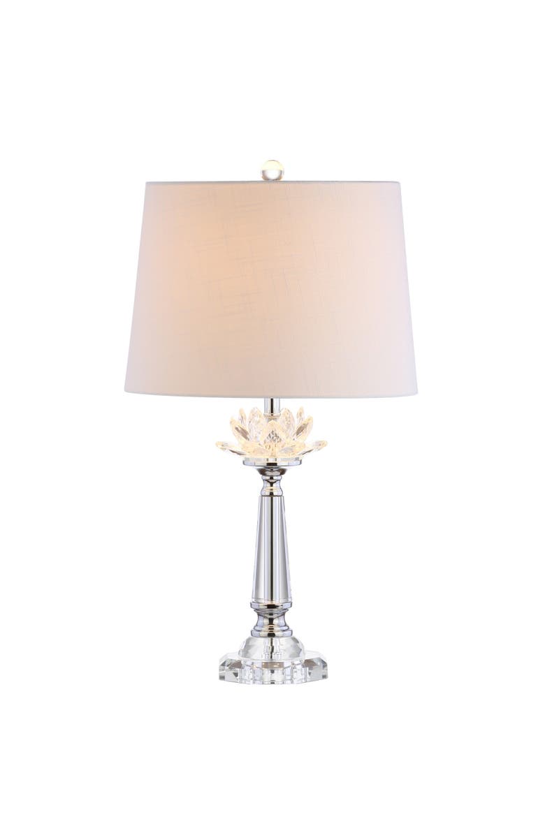 JONATHAN Y Day 24.5" Crystal LED Table Lamp, Clear, Main, color, Clear