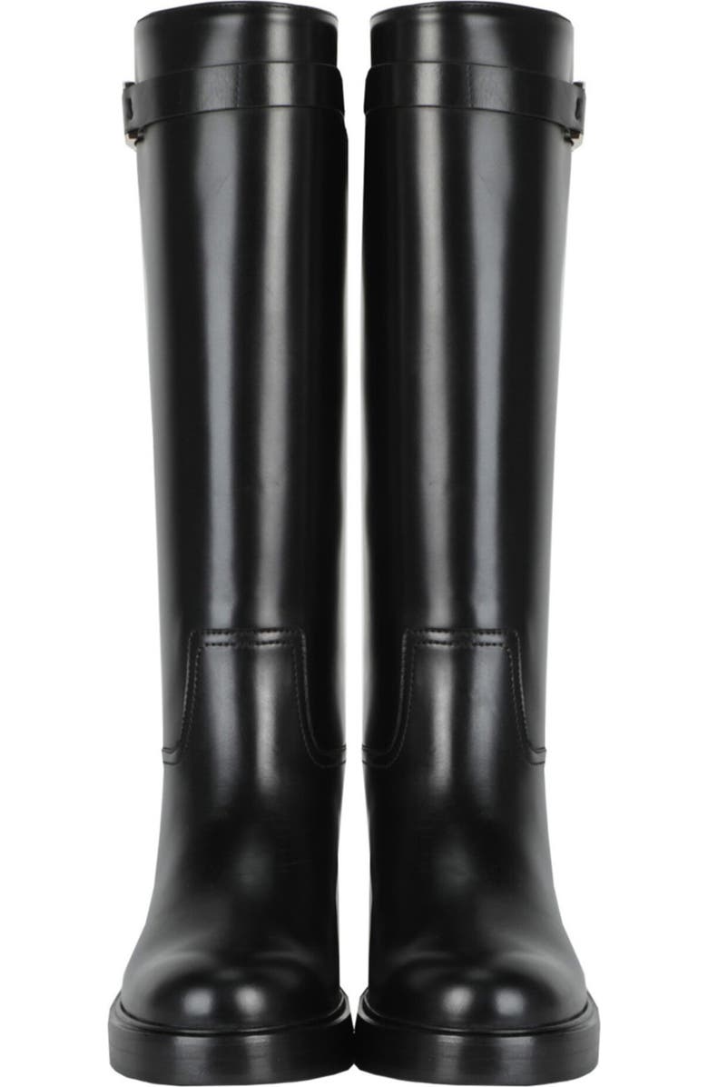 FERRAGAMO Rosalie Tall Leather Boot, Alternate, color, Black