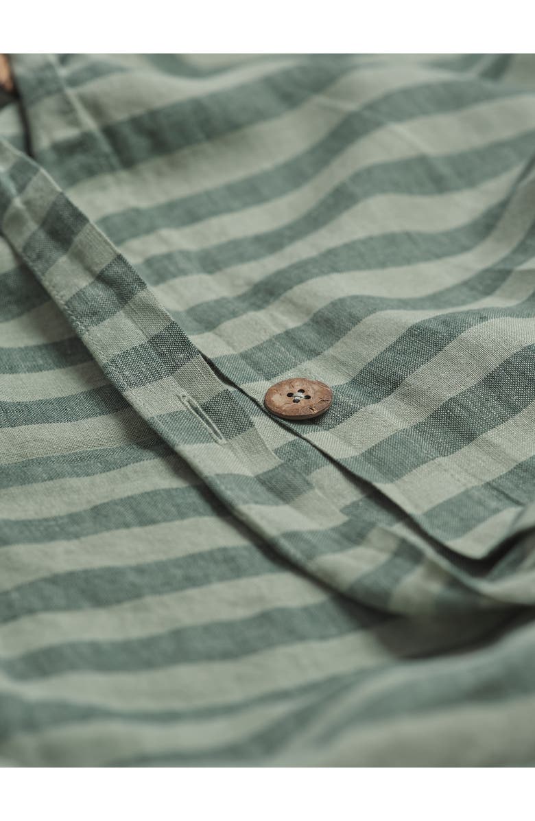 PIGLET IN BED Pembroke Stripe Linen Duvet Cover, Alternate, color, 