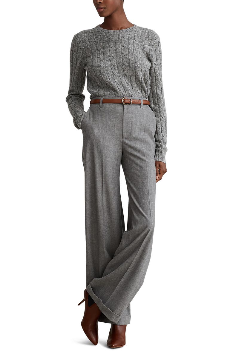 Polo Ralph Lauren Julianna Cashmere Cable Crewneck Sweater, Alternate, color,