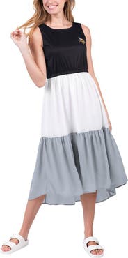 G-III 4HER BY CARL BANKS Women's G-III 4Her by Carl Banks Black/Gray Minnesota Vikings 12th Inning Colorblock Dress