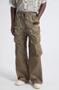 AMIRI Drawstring Faux Leather Cargo Pants