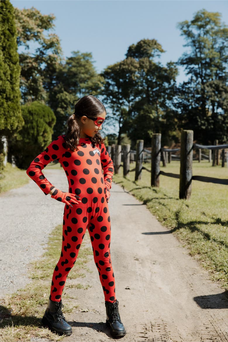 Ladybug One Piece Jumpsuit Set, Alternate, color, Ladybug Red