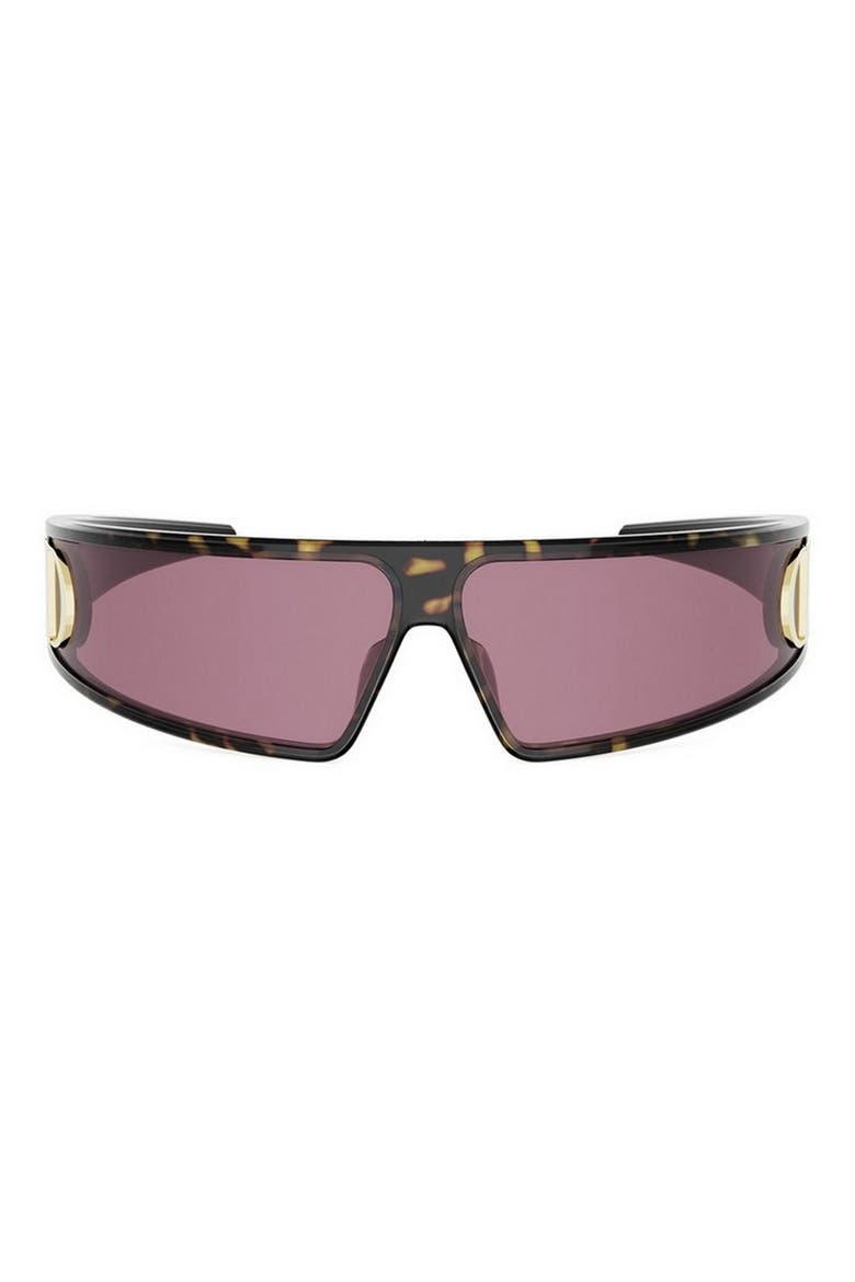 VeryDior M1U 91mm Mask Sunglasses, Main, color, DARK HAVANA / BORDEAUX
