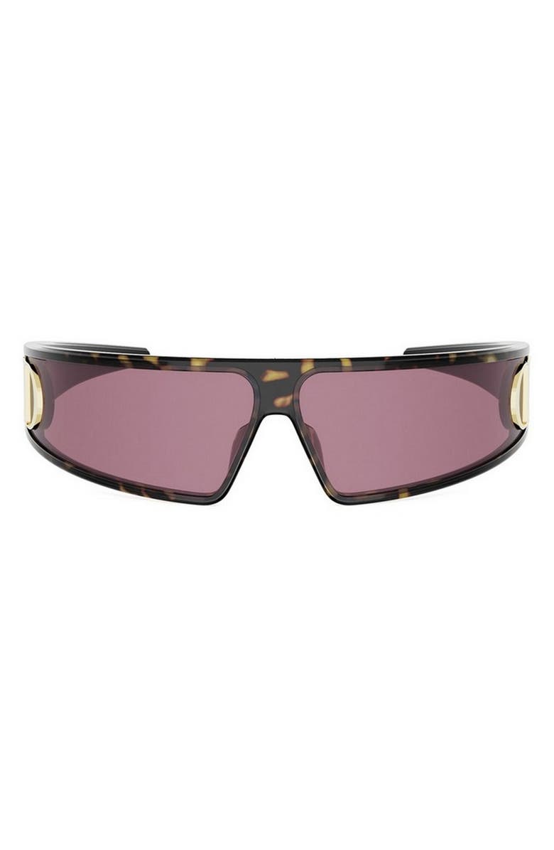 DIOR VeryDior M1U 91mm Mask Sunglasses, Main, color, Dark Havana / Bordeaux