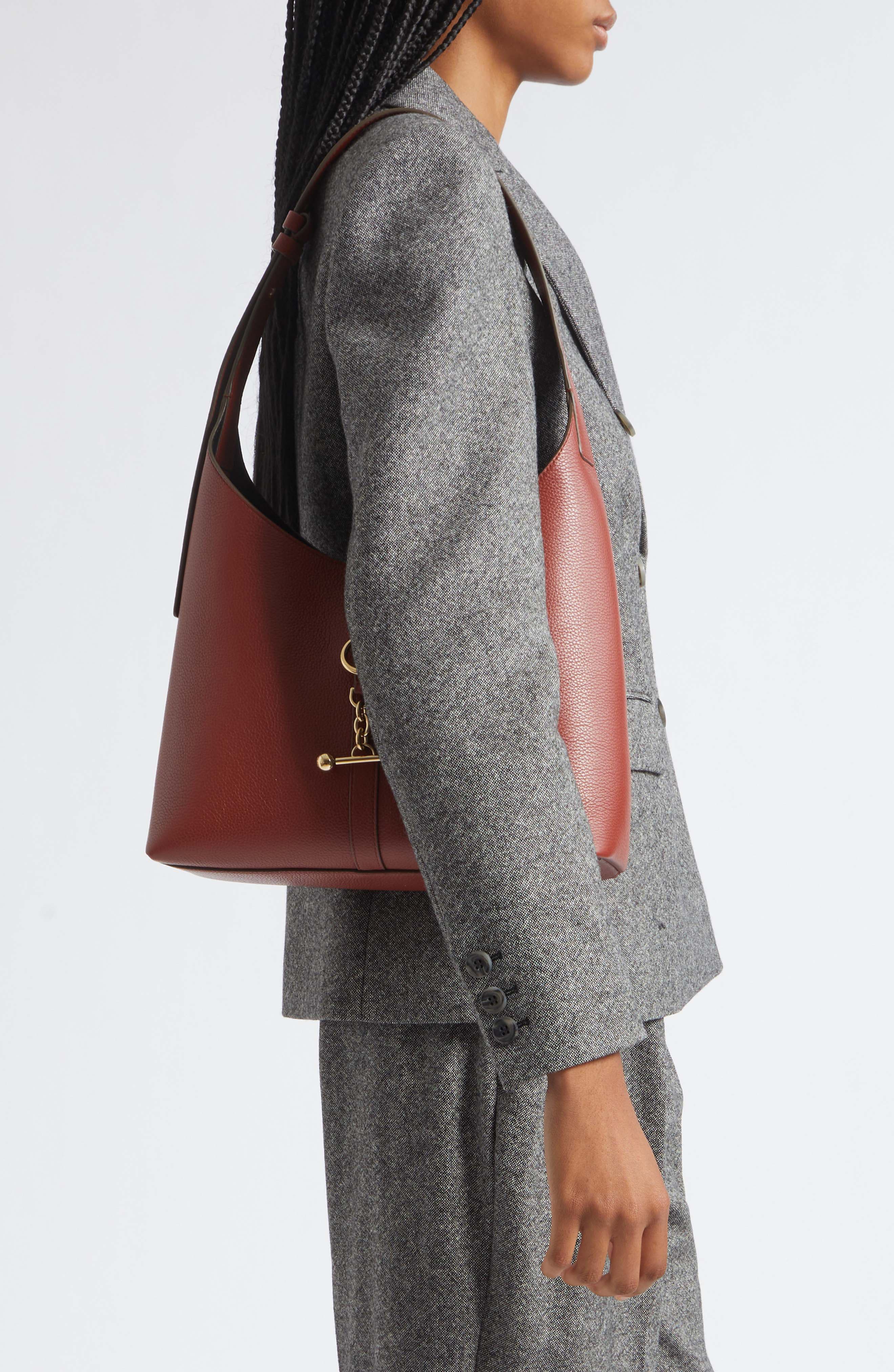 Kite Leather Hobo Bag, Alternate, color, WALNUT