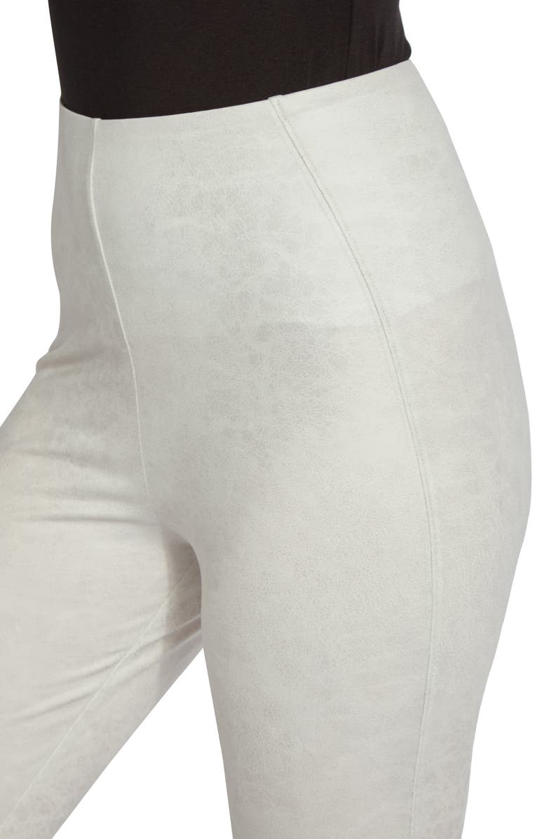 Lysse 'Lyssentials Textured Faux Leather Leggings, Alternate, color, Snow White